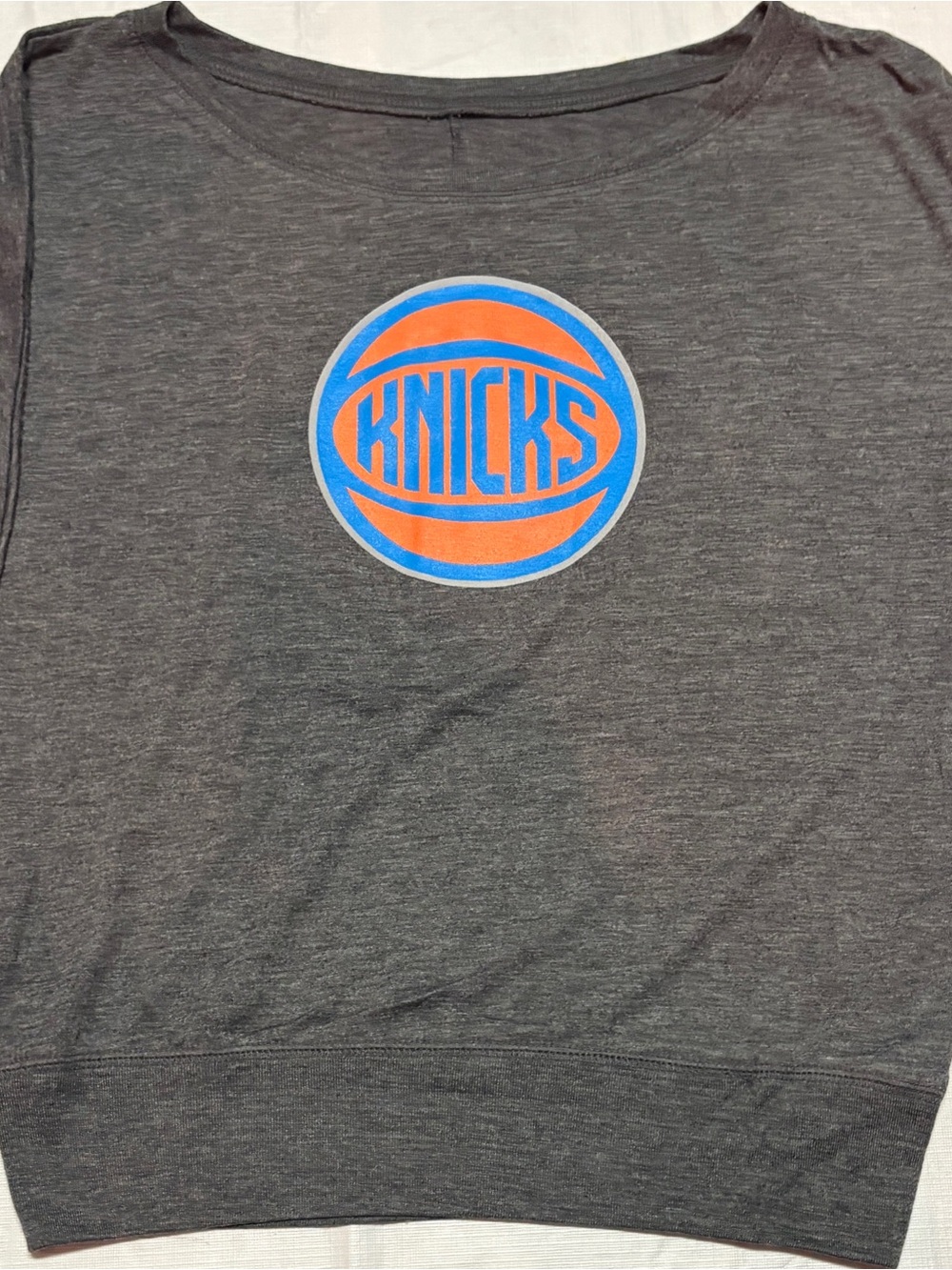 New York Knicks 3/4 Dolman Sleeve Banded Top